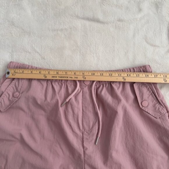 Women's Dusty Pink Cargo Pants Elastic Waist Wide Leg Casual Trousers XXL - Picture 7 of 8